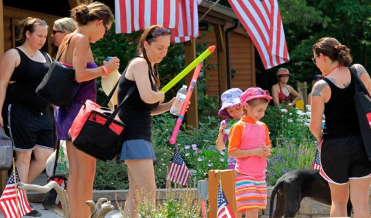 adults and children outside Indian Head office Indian Head Canoeing Rafting Kayaking Tubing Delaware River