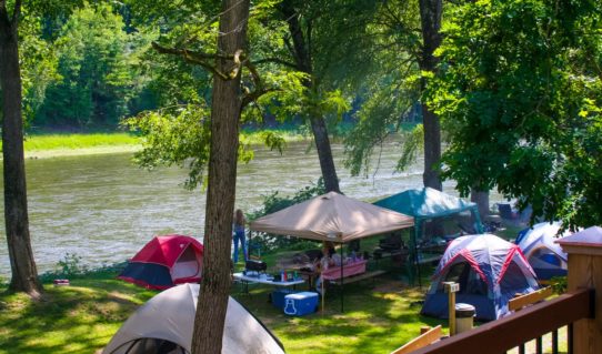 tents and picnic areas along river Indian Head Canoeing Rafting Kayaking Tubing Delaware River