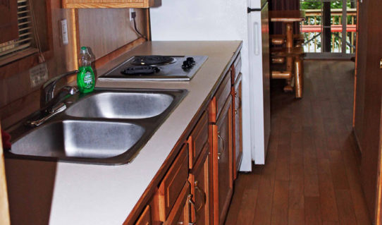 galley kitchen in bunk house Indian Head Canoeing Rafting Kayaking Tubing Delaware River