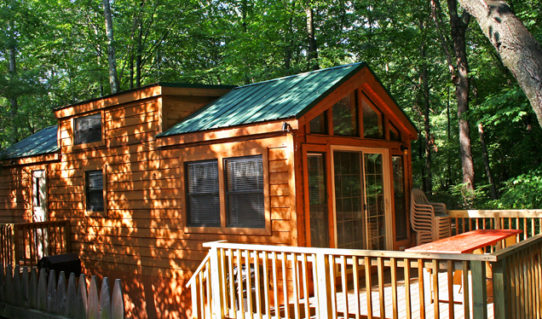 cabin and deck on sunny day Indian Head Canoeing Rafting Kayaking Tubing Delaware River