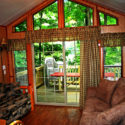 comfortable deluxe cabin living room Indian Head Canoeing Rafting Kayaking Tubing Delaware River