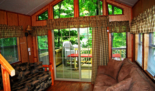 comfortable deluxe cabin living room Indian Head Canoeing Rafting Kayaking Tubing Delaware River