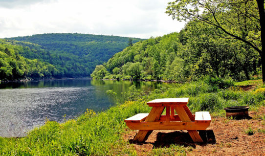 Camp site at Knights Eddy on the Delaware River