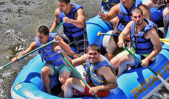 group of men in raft Indian Head Canoeing Rafting Kayaking Tubing Delaware River