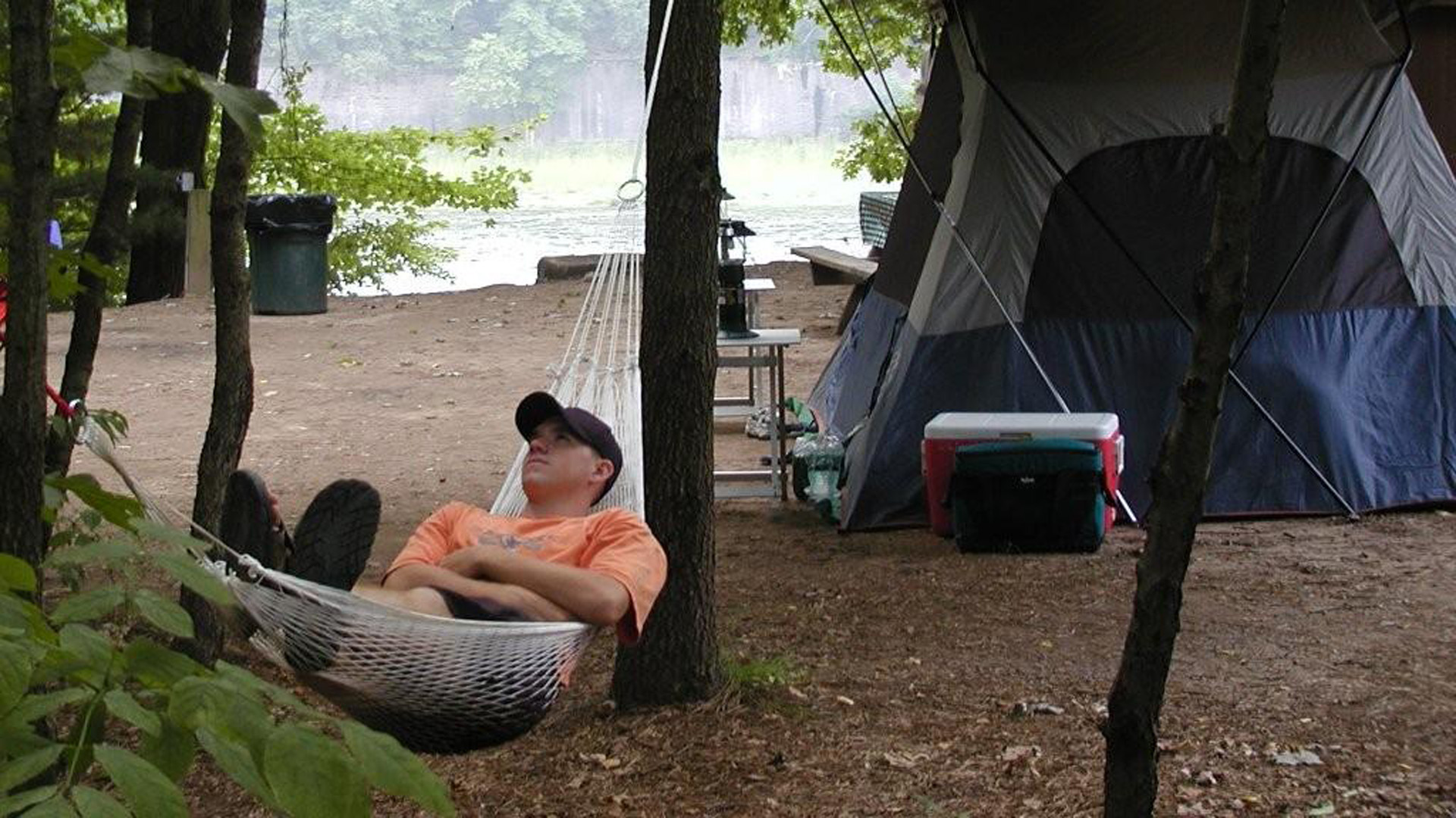 one of our camp sites along the Delaware River