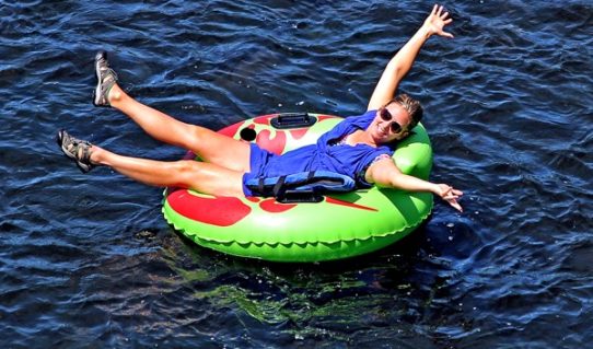 woman enjoying tubing Indian Head Canoeing Rafting Kayaking Tubing Delaware River