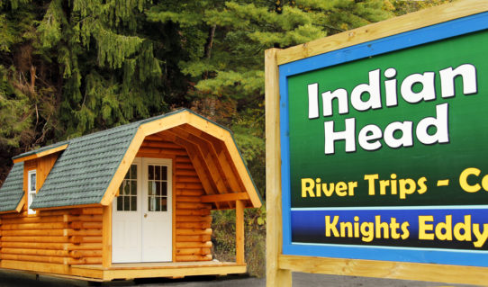 Indian Head Canoes sign at Knights Eddy location
