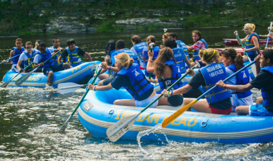 several groups getting ready for their Delaware River adventure Indian Head Canoeing Rafting Kayaking Tubing Delaware River
